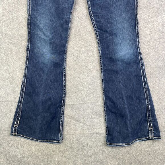 Silver Jeans Frances 22 Dark Wash Flare Jeans Size 29 x 31 Western (30x30) - Picture 3 of 13